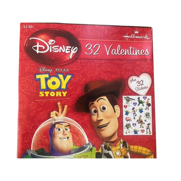 Disney Pixar Toy Story 32 Valentines Cards W/ Stickers Hallmark Sealed Box - Picture 3 of 3